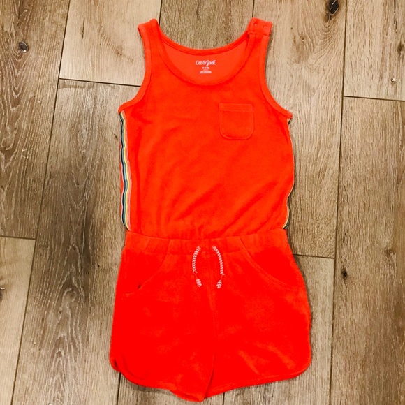 Cat & Jack Other - Brand new! Terry cloth red romper